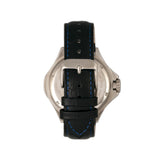 Breed Tempe Leather-Band Watch w/Day/Date - Black/Silver BRD6902