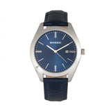 Breed Louis Leather-Band Watch w/Date - Blue BRD7903