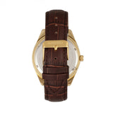 Breed Louis Leather-Band Watch w/Date - Brown/Black BRD7905