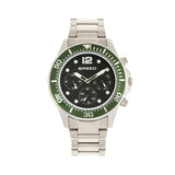 Breed Pegasus Bracelet Watch w/Day/Date- Green/Silver BRD8102
