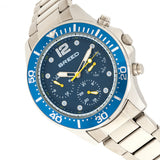 Breed Pegasus Bracelet Watch w/Day/Date- Blue/Silver BRD8103