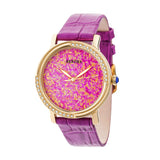 Bertha Courtney Opal Dial Leather-Band Watch - Hot Pink BTHBR7903