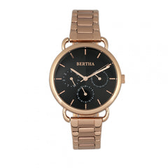 Bertha Gwen Bracelet Watch w/Day/Date - Rose Gold BTHBR8303