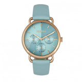 Bertha Gwen Leather-Band Watch w/Day/Date - Seafoam BTHBR8306