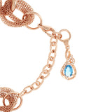 Bertha Sarah Chain-Link Watch w/Hanging Charm - Rose Gold BTHBR8905