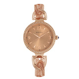 Bertha Sarah Chain-Link Watch w/Hanging Charm - Rose Gold BTHBR8905