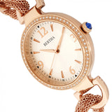 Bertha Sarah Chain-Link Watch w/Hanging Charm - Rose Gold/Silver BTHBR8906