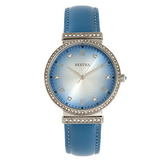 Bertha Allison Leather-Band Watch - Blue BTHBR9303