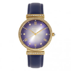 Bertha Allison Leather-Band Watch - Purple BTHBR9304