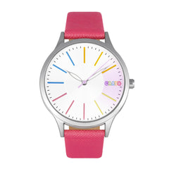 Crayo Gel Leatherette Strap Watch - Hot Pink CRACR5103