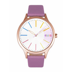 Crayo Gel Leatherette Strap Watch - Purple CRACR5106