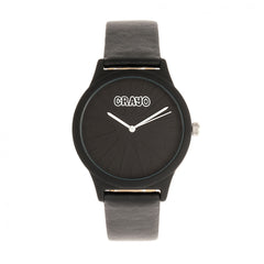 Crayo Splat Leatherette Strap Watch - Black CRACR5302