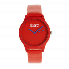 Crayo Splat Leatherette Strap Watch - Red CRACR5303