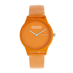 Crayo Splat Leatherette Strap Watch - Orange CRACR5304