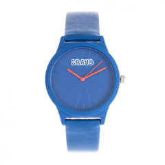 Crayo Splat Leatherette Strap Watch - Blue CRACR5306