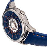 Reign Monterey Skeletonized Leather-Band Watch - Blue - REIRN6403 REIRN6403