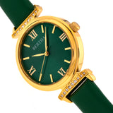 Bertha Jasmine Leather-Band Watch - Green BTHBR9604