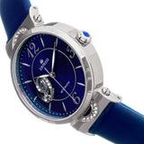 Empress Alouette Automatic Semi-Skeleton Leather-Band Watch - Blue EMPEM3402