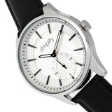 Simplify The 6600 Series Leather-Band Watch - Black/Silver SIM6601