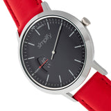 Simplify The 6500 Leather-Band Watch - Red/Black SIM6503