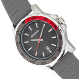 Breed Revolution Leather-Band Watch w/Date - Grey BRD8303