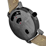 Simplify The 7000 Genuine Leather Watch - Gunmetal/Brown SIM7005