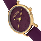 Sophie & Freda Breckenridge Leather-Band Watch - Gold/Purple SAFSF4705