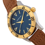 Morphic M85 Series Canvas-Overlaid Leather-Band Watch - Gold/Brown MPH8501
