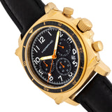 Morphic M83 Series Chronograph Leather-Band Watch w/ Date - Gold/Black MPH8306