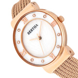 Bertha Dawn Mother-of-Pearl Cable Bracelet Watch - Rose Gold BTHBR9705