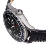 Axwell Arrow Leather-Band Watch w/Date - Black/White AXWAW102-1