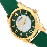 Bertha Ida Mother-of-Pearl Leather-Band Watch - Green - BTHBS1203 BTHBS1203