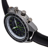 Elevon Bombardier Chronograph Leather-Strap Watch - Black - ELE127-4 ELE127-4