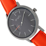 Simplify The 6500 Leather-Band Watch - Orange/Black SIM6506