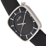 Simplify The 6800 Leather-Band Watch - Silver/Black SIM6802