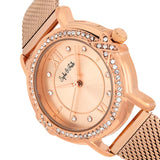 Sophie and Freda Reno Bracelet Watch w/Swarovski Crystals - Rose Gold SAFSF5404