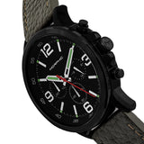 Morphic M86 Series Chronograph Leather-Band Watch - Black/Olive MPH8606