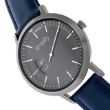 Simplify The 6500 Leather-Band Watch - Blue/Black  SIM6507