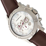 Morphic M73 Series Chronograph Leather-Band Watch - Silver MPH7301