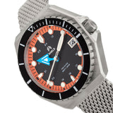 Shield Marius Bracelet Men's Diver Watch w/Date - Silver/Orange SLDSH103-3