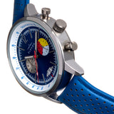 Elevon Torque Genuine Leather-Band Watch w/Date - Blue - ELE125-3 ELE125-3