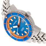 Heritor Automatic Edgard Bracelet Diver's Watch w/Date - Navy/Orange - HERHR9106 HERHR9106