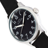 Elevon Bandit Leather-Band Watch w/Date - Black ELE118-2