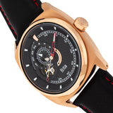 Reign Astro Semi-Skeleton Leather-Band Watch - Rose Gold/Black REIRN5503