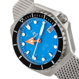 Shield Marius Bracelet Men's Diver Watch w/Date - Silver/Blue SLDSH103-4