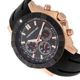 Morphic M75 Series Tachymeter Strap Watch w/Day/Date - Rose Gold/Black MPH7505