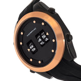 Morphic M76 Series Drum-Roll Strap Watch - Black/Rose Gold MPH7605