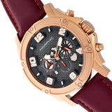 Morphic M73 Series Chronograph Leather-Band Watch - Rose Gold/Charcoal MPH7305