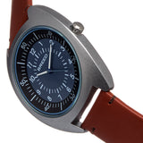 Breed Victor Leather-Band Watch - Blue-Grey/Russet - BRD9202 BRD9202