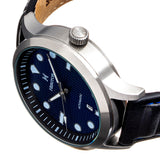 Heritor Automatic Bradford Leather-Band Watch w/Date - Blue & Black - HERHS1104 HERHS1104